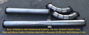 Rury ze stali nierdzewnej 129/2 mm