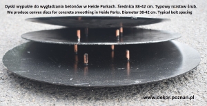 Dyski do wygładzania betonów wyokrąglonych