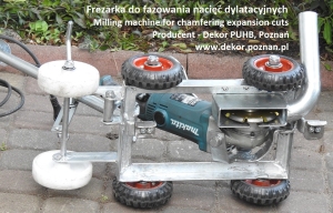 Frezarka do fazowania nacięć dylatacji i robienia rowków w betonie