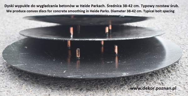 Dyski do wygładzania betonów wyokrąglonych
